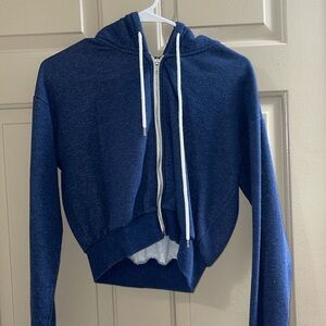 cropped zip up